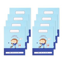 인디고어린이 초등 저학년 줄노트 (1-2 무제 15줄 넓은칸), 8개, 블루