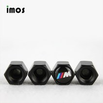 BMW M퍼포먼스 타이어 밸브캡 (4매), 블랙 (4매)