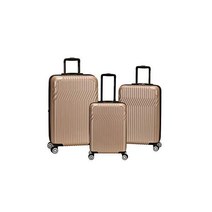 록랜드 피스타 하드사이드 스피너 휠 러기지 세트 블랙 3피스202428, 3-Piece Set (20/24/28), Champagne