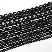 블랙 토르말린 원석 천연석 염주 팔찌만들기 비즈공예 DIY 재료 악세사리 부자재, 10mm