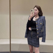 대행사 1회 옷 이보영 고아인 버튼 트위드 자켓