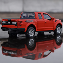 자동차 모형 장난감 1:28 포드 랩터 F150 픽업트럭 다이캐스트 키덜트 미니어처소품, [15] 테슬라 픽업 실버