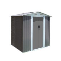 야외양철집 야외간이실 창고 이동식 모듈하우스 정원공구실 야외다용도실, 갈색 경사지붕 모델 A (크기 옵션이미지 참고)