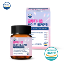 웰리즈 먹는 글루타치온 화이트 콜라겐정 500mg X 60정, 1개