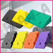 차량 진입판 자동차 고무 오름판 주차장 경사로 계단, 49x27x9cm 옐로우