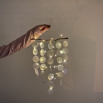페이퍼가든 크리스마스 행잉 자개 모빌 플로우 글라스 소품 데코 홈 파티 장식 조명 감성, 크리스마스 자개 트리