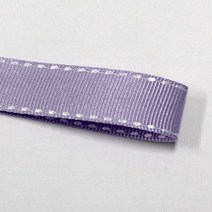 선물포장리본 꽃포장리본 골지 스티치 리본 (폭 5mm 길이90m)(폭 10mm/15mm 길이 45m), 49(연보라+화이트스티치)