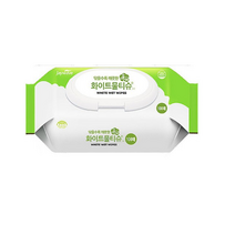 화이트 그린 유아물티슈 캡형 40g, 100매, 10팩