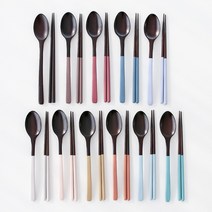 옻칠수저세트 나무 수저세트 11color 신혼부부 커플 수저세트 1p, 2. 코튼캔디