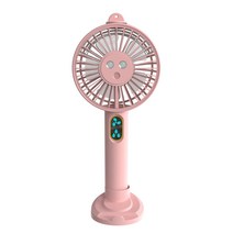 KANVEB무소음 휴대용선풍기 미니, 78MM, 핑크 C350 트윈 미스트