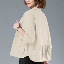 여성 숏가디건 크롭 볼레로 얇은 짧은 코트 봄과 여름 어머니 패션 캐주얼 가디건 작은 셔츠 윈드 브레이커 자켓 Outwear