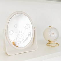 낙서거울 세우는 책상용 각도조절 거울, 원형거울+화이트펜