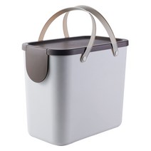 로렘 컬러풀 긴 손잡이 틈새 수납 박스, 브라운화이트