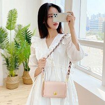 오슈 미니멀 베이직 파스텔톤 크로스 2포켓 20대 크로스백