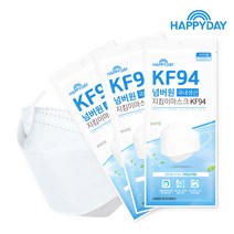 해피데이 넘버원지킴이 황사마스크 KF94 화이트 대형 50매, 1세트
