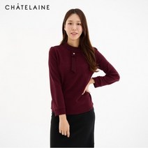[샤트렌] 쥬얼리 포인트 타이넥 티셔츠