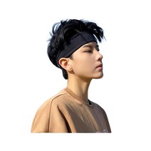빅비쥬 베이직 데일리 스포츠 헤어밴드 3P, 블랙+블랙+블랙