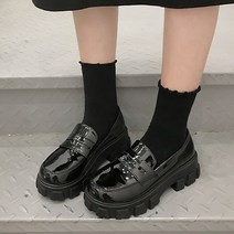 JINNY 키높이 5CM 학생단화 유니크한 애나멜 어글리 슈즈 MS108