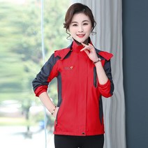 cisanny 여자 봄 가을 30대 40대 50대 생활방수 아웃도어 등산복 후드 아우터 기능성 바람막이 자켓 6컬러 XL~5XL
