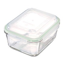 그린 글라스 유리밀폐 직사각 특대 1800ml