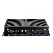 팬리스 미니 PC 인텔 코어 i3 4005U i5 4200U i7 4500U 6x RS232 DB9 2x 기가비트 이더넷 4G LTE WiFi HDMI VGA 6xUSB Windo, No RAM No SSD NoWIFI, Intel Core i7-4500U
