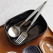 스푼 포크 나이프 모던 커트러리 레스토랑 기념일 양식 집들이 식기 홈파티, 디너나이프, 그레이