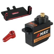RC 부품 emax es08ma ii 12g 아날로그 메탈 기어 서보 축 호환 악세사리, 레드 1세트
