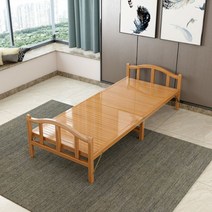 편리한 접이식 야외 옥상 베란다 테라스 대나무 침대 평상 마루 나무 평상, 가로 80x197cm 길이