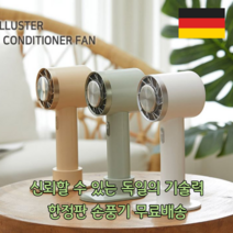 [한정판] 독일 최고급 프리미엄 휴대용 핸디형 초강력 소형 미니 무소음 저소음 BLDC모터 쿨링 에어컨 모드 USB충전 선풍기 손풍기, 올리브