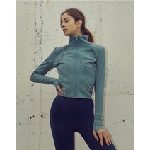 여성 요가복 DEVI-O0003-포그블루 필라테스 쇼프업 집업 아우터