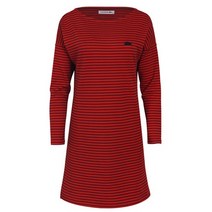 [라코스테] LACOSTE 여성 보트넥 스트라이프 티셔츠 긴팔 원피스 EF8812-9N3