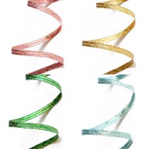리본끈 슈퍼금사 3mm x 45yard 포장리본 포장용품, 녹색
