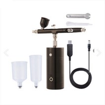 휴빅사이즈 에어브러쉬 피규어 프라모델도색 차징 가능한, 블랙, 추가O