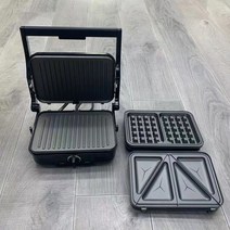 강릉 중앙시장 커피콩빵 델리만쥬 만들기 가정용 기계 소형, 블랙 6097 1500W 3-in-1 베이킹 팬, 단일사이즈