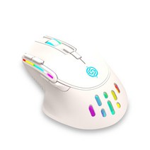 게이밍 손목보호마우스 배그마우스 롤마우스RGB 게임용 무선 게이밍 마우스 고속 센서 포함 600mAh 배터, 01 White, 한개옵션1