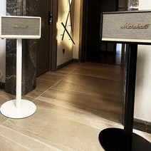 스피커 플로어스탠드 받침대 스탠드 [호환용]MARSHALL ACTON Ⅱ Ⅲ 마샬 특수 브라켓 말 스푼 오디오 삼각대 랜딩 디스플레이 3, 블랙 WOBURN 전용