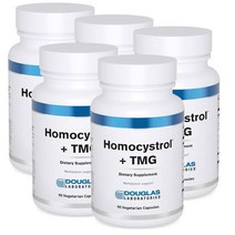더글라스랩 호모시스트롤 리보플라빈 비타민B6 B12 엽산 마그네슘 베타인 콜린 90정 Douglas Laboratories Homocystrol + TMG, 5개