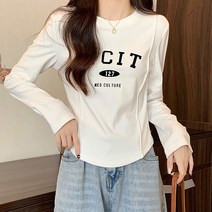 [랜덤플레이] 캠퍼스룩 영문 프린팅 베이직 티