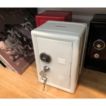 가정용 사무용 홈쇼핑 인테리어 캐비넷 개인 소형 세이프 박스 금고 금전함 저금 돈 통, 화이트