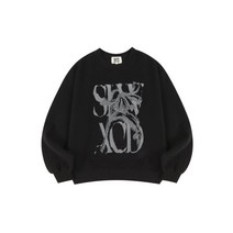 SLOW ACID 피치스킨 러스티 로고 스웨트셔츠 블랙] PEACH SKIN RUSTY LOGO SWEATSHIRTS BLACK]