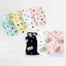 (강아지)수면 밍크털 잠옷 짱구도형 잠자는 시바 후드티 수면 잠옷 주인과 커플잠옷, (강)짱구-옐로우