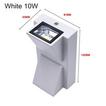 절묘한 디자인 LED 벽 램프 단일 헤드 5W 10W COB 베란다 벽 돌출 조명 실내 야외 풍경 조명 AC110 220V, Warm White (2700-3500K), 6 10W