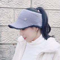 모아뉴 여성 따뜻한 니트 모자 6가지 색상 골프 캡, 05. 블랙