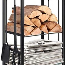 장작 거치대 수납 받침대 글램핑 불멍 철제 보관대, 벽난로 선반 09A/cf6