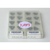 16 ir a60 lda 인덱서 블 텅스텐 카바이드 스레딩 선반 인서트 (나사 홀더 용) 선삭 공구, 한개옵션0