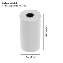 PeriPage A6 포켓 페이퍼탕용 감열 스티커 프린터 용지 자체 접착 인쇄용 롤 직접 57*30mm, 09 White No Stick, 09 White No Stick
