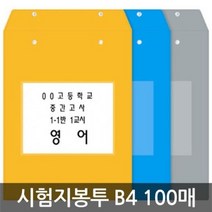 오피스존 B4 시험지봉투 비닐 100매 서류봉투, 파랑