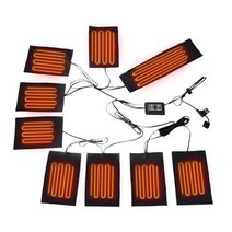 허리 찜질 매트 9 in 1 가열 패드 전기 가열 시트 5v 탄소 섬유 가열 패드 손 따뜻하게 난방 필름 겨울 적외선 발열 열, 의류 가열 패드