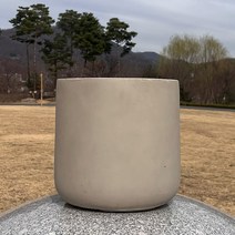 식물학개론 frp 시멘트 원형 거실대형화분, 라인원통-XL(50X50X47)-그레이