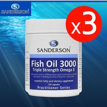샌더슨 피쉬오일 3000mg 트리플 오메가3 150캡 3개, 단품